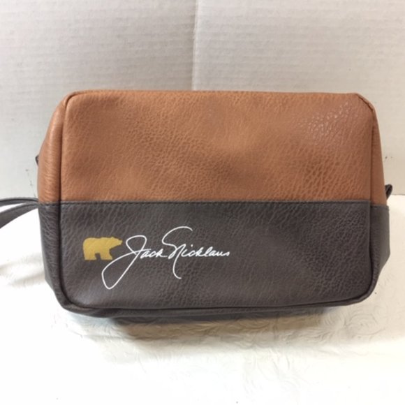 Jack Nicklaus Two-Tone Toiletry Shaving Dopp Bag Shaving Zip Bag Portable Travel
